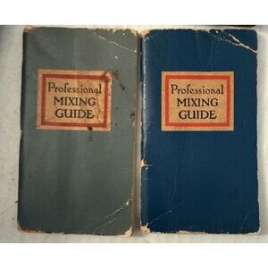 VTG 1950s Professional Mixing Guide (2) Wuppermann Mixology Drinks Bar Ephemera